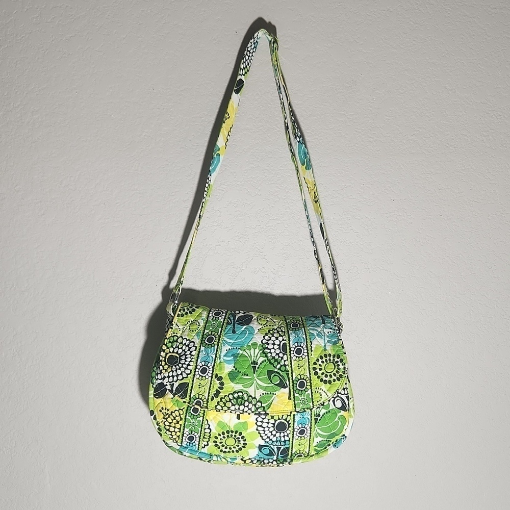 Vera Bradley Purse Womens Crossbody Saddle Up bag Lime's Up retired print